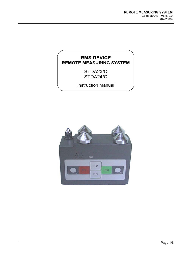 RMS Device Instruction Manual | PDF | Computer Keyboard | Remote Control