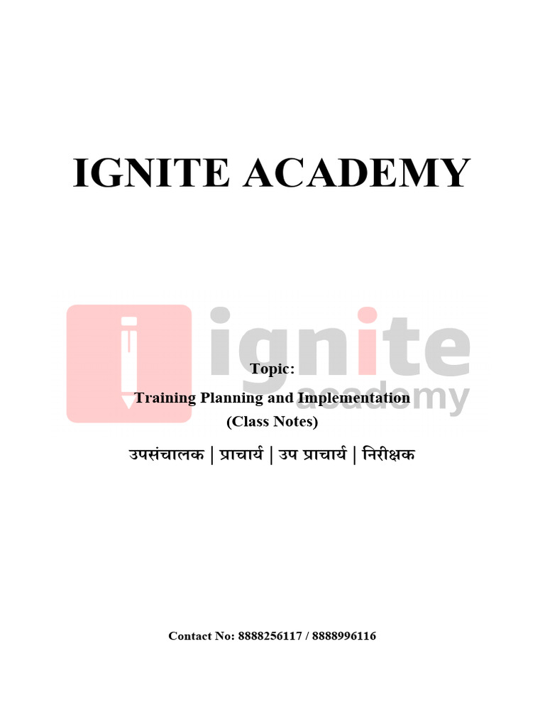 Ignite Academy Training Notes PDF | PDF | Educational Assessment ...