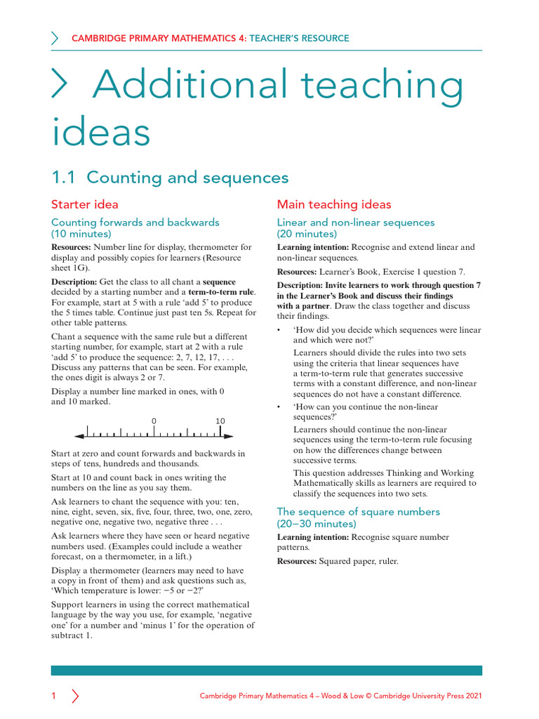 Prim Maths 24 2ed TR Aditional Teaching Ideas 1 | PDF | Multiplication ...