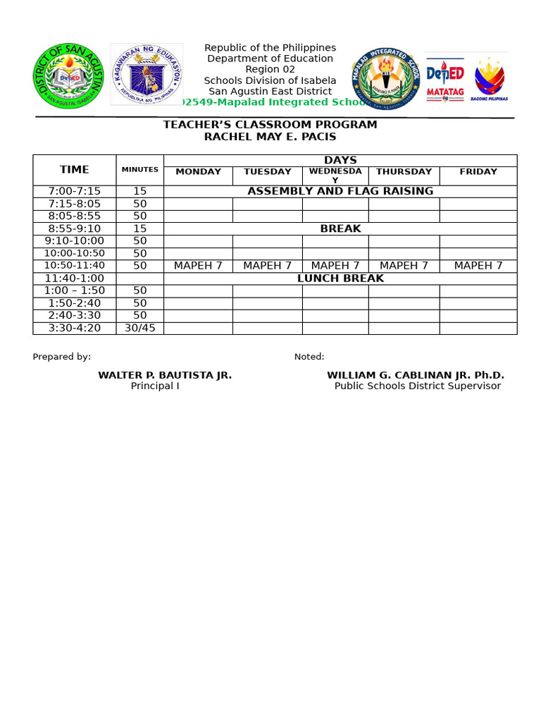 Teachers Classroom Program | PDF