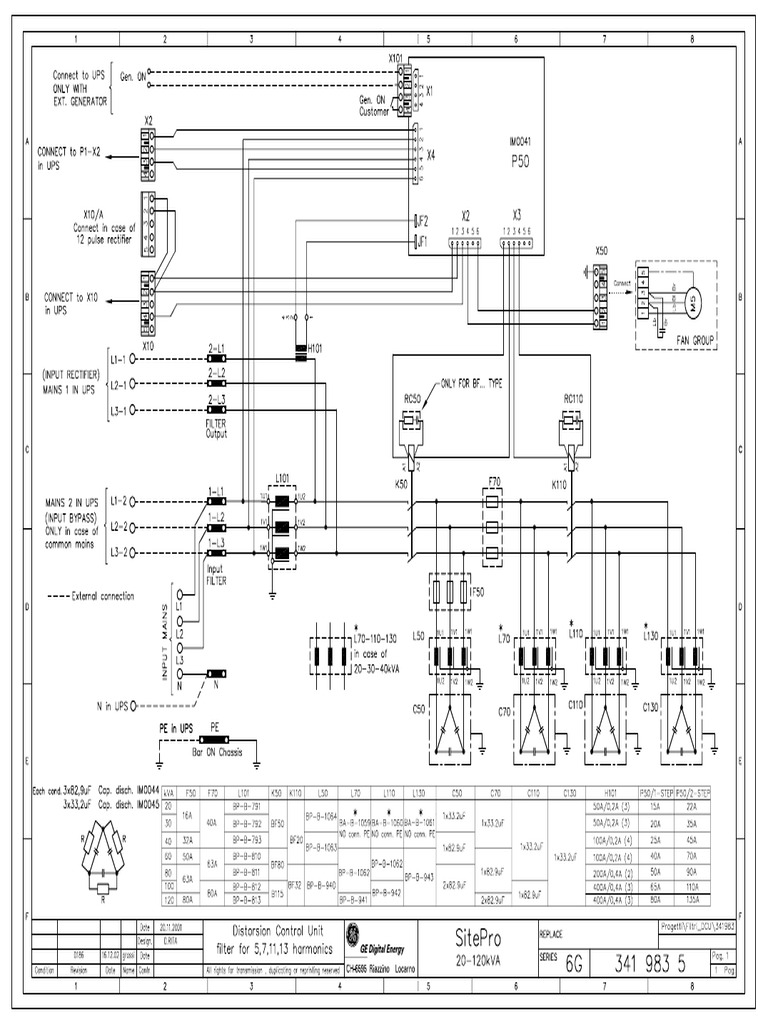 Schematic DCU 20-120kVA 341983 | PDF