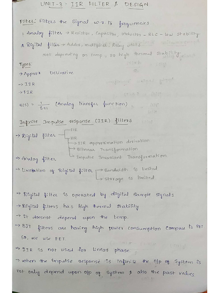 DSP Unit 3 | PDF