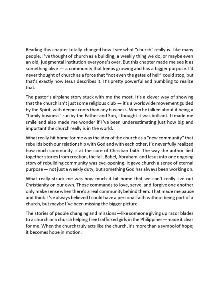 Reflection On Chapter 6 | PDF