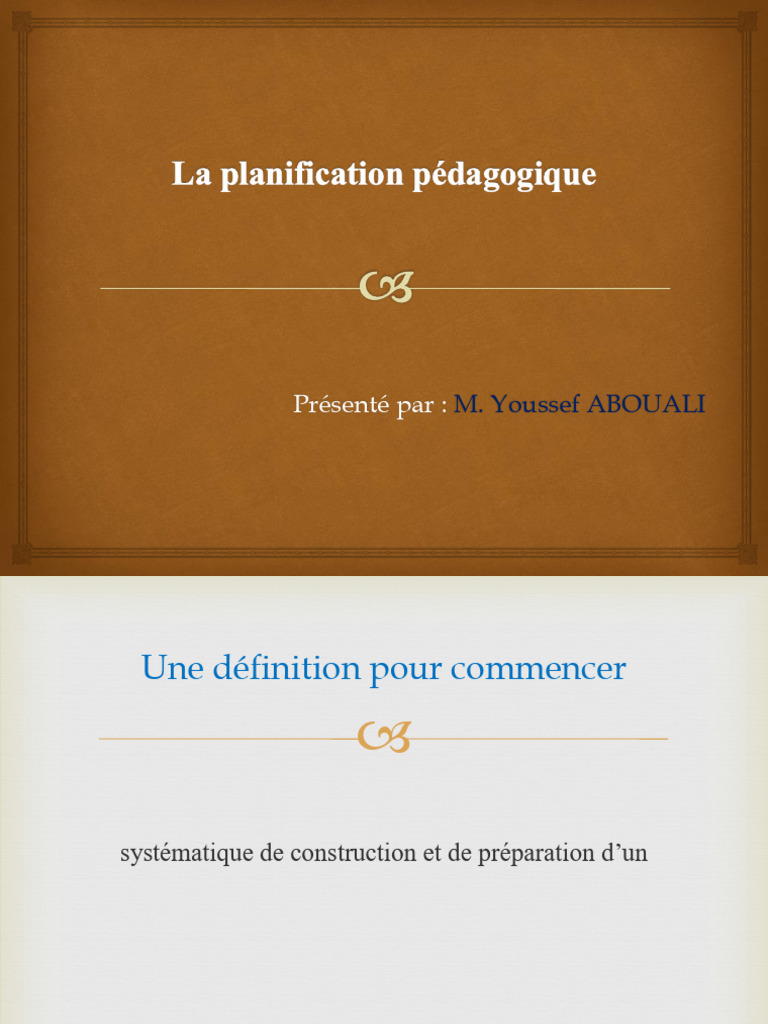 Types et principes de planification pédagogique | PDF | Pédagogie ...