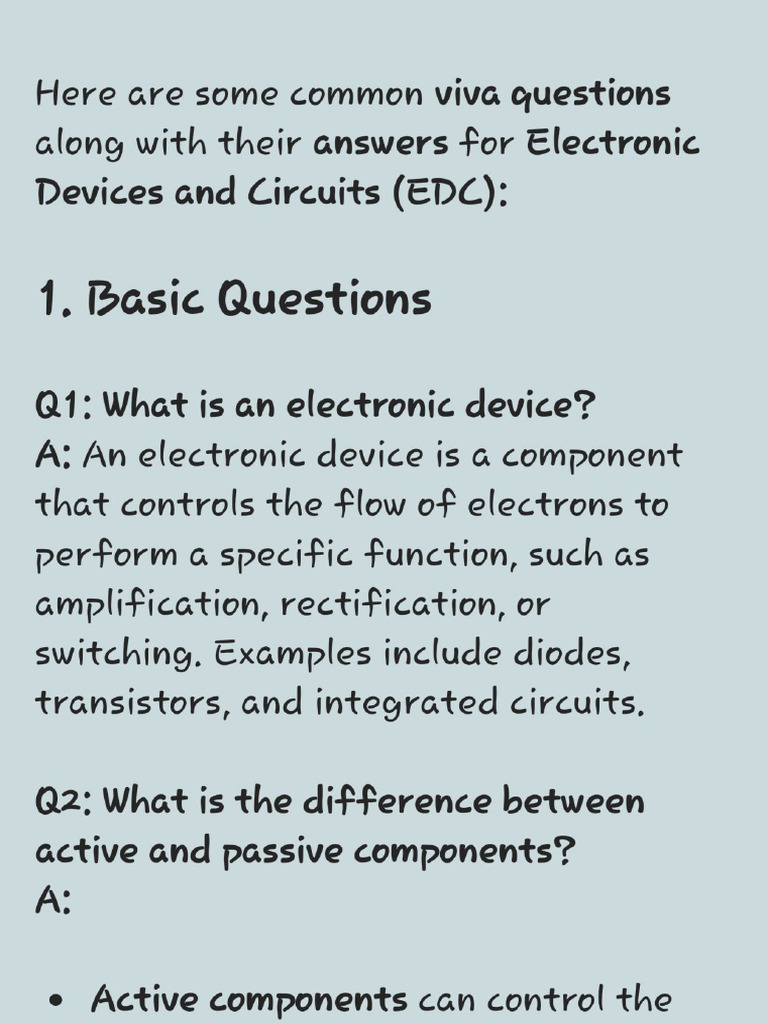 EDC's Questions and Answers | PDF