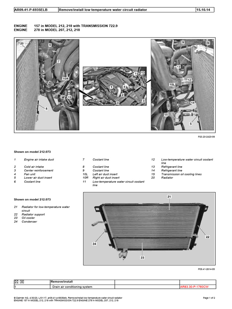 Install Low Temperature Water Circuit Radiator | PDF | Radiator | Air ...
