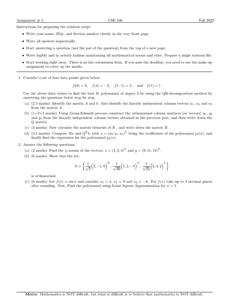CSE 330 Fall 2022 Assignment 5 Guide | PDF
