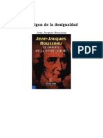 Rousseau Jacques - El Origen de La Desigualdad