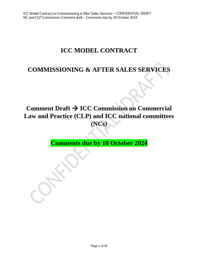 ICC Model Contract for After-Sales Services | PDF | Arbitration | Mediation