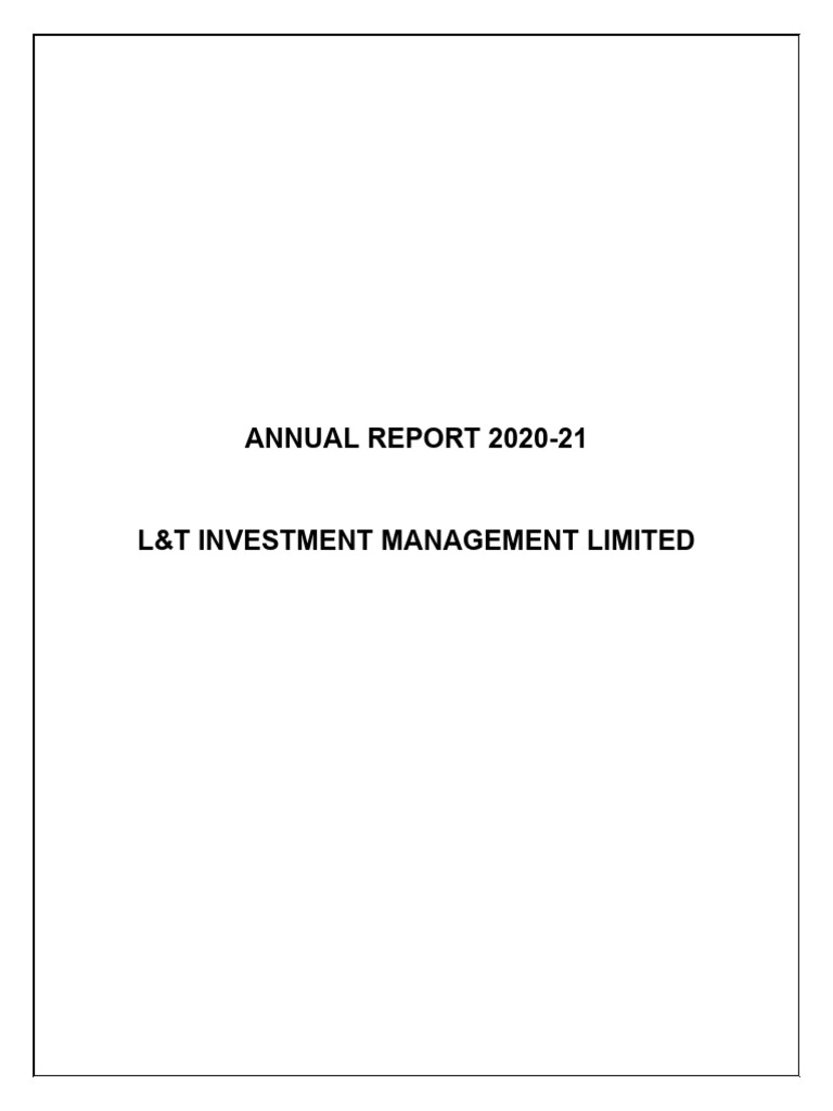 LTIML Annual Report FY 2020-21 | PDF | Corporate Social Responsibility ...
