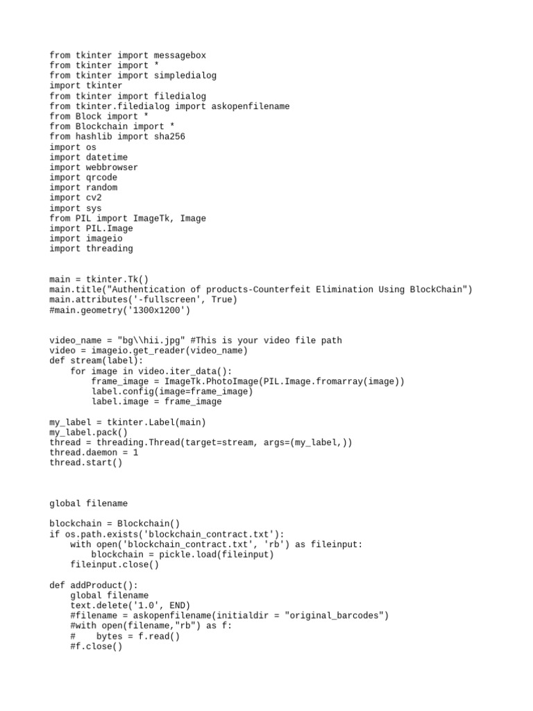 Blockchain Product Authentication System | PDF | Qr Code | Filename