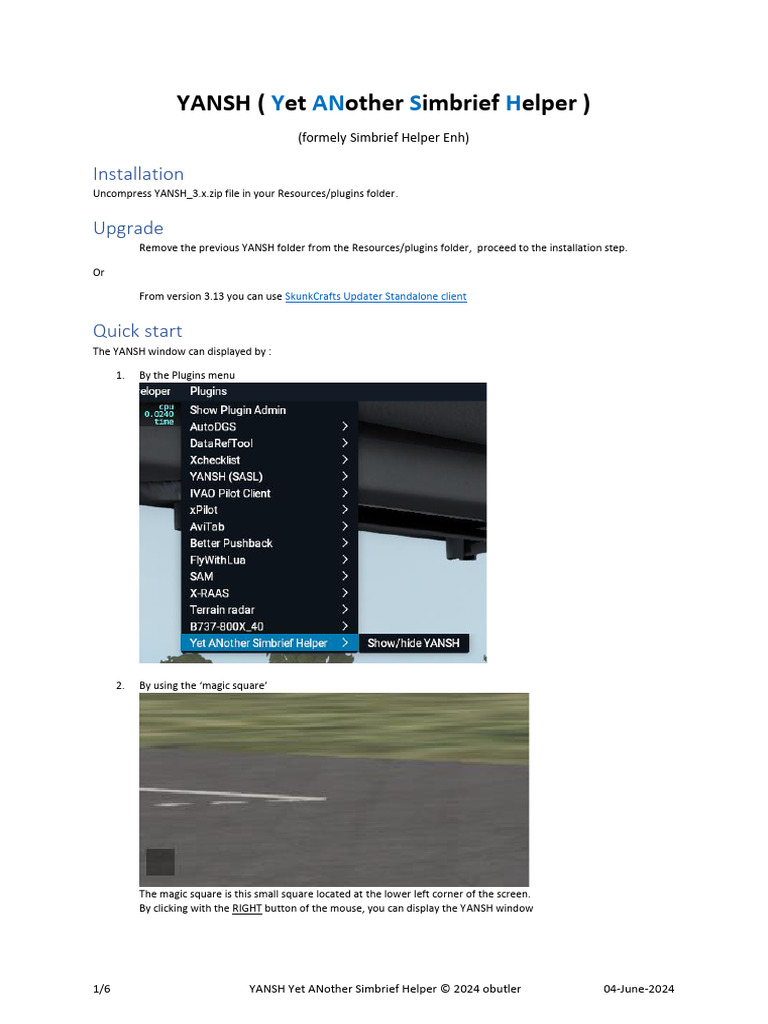 YANSH: Simbrief Helper Installation Guide | PDF | Button (Computing ...
