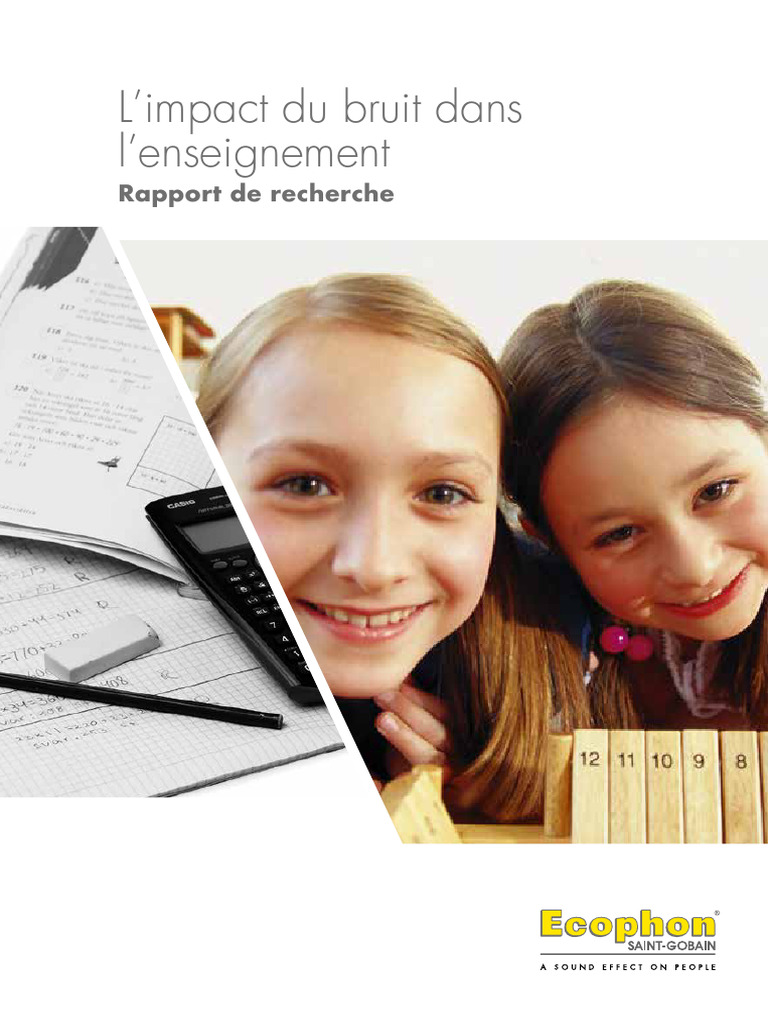 Impact du bruit sur l'enseignement scolaire | PDF | Bruit | Décibel