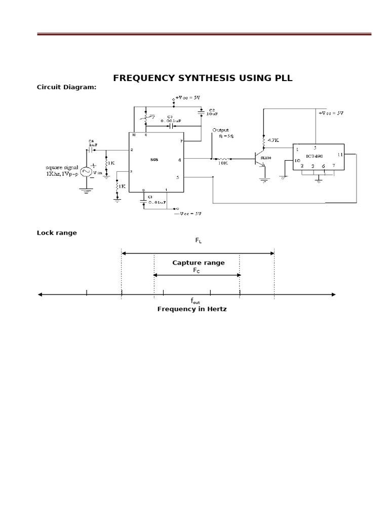 PLL Frequency Synthesis and Data Encoding | PDF | Telecommunications ...