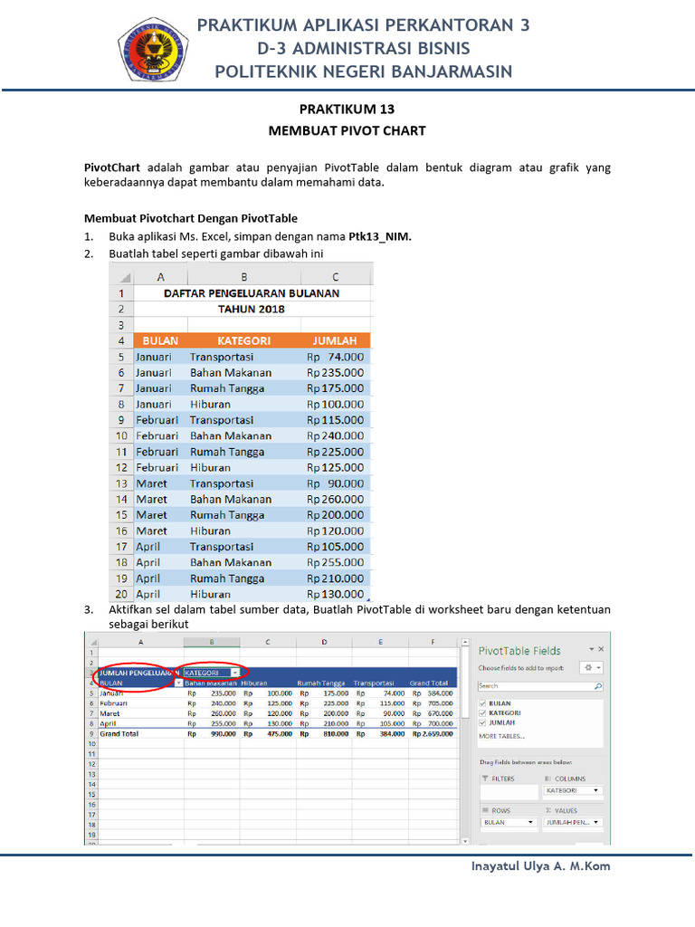 13 Membuat PivotChart | PDF