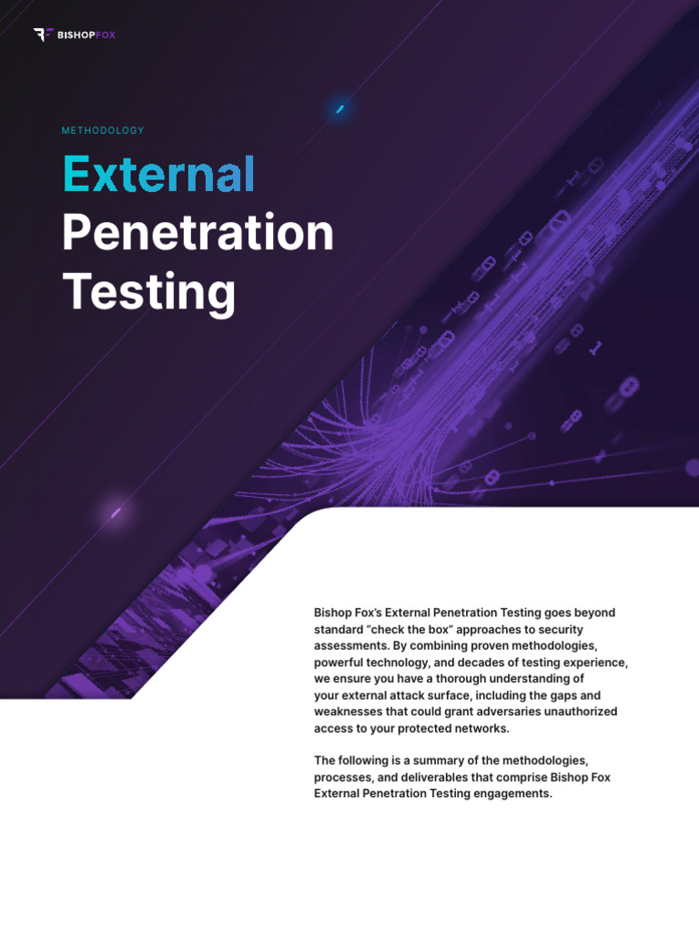Bishop Fox External Pentesting Methodology | PDF | Penetration Test ...