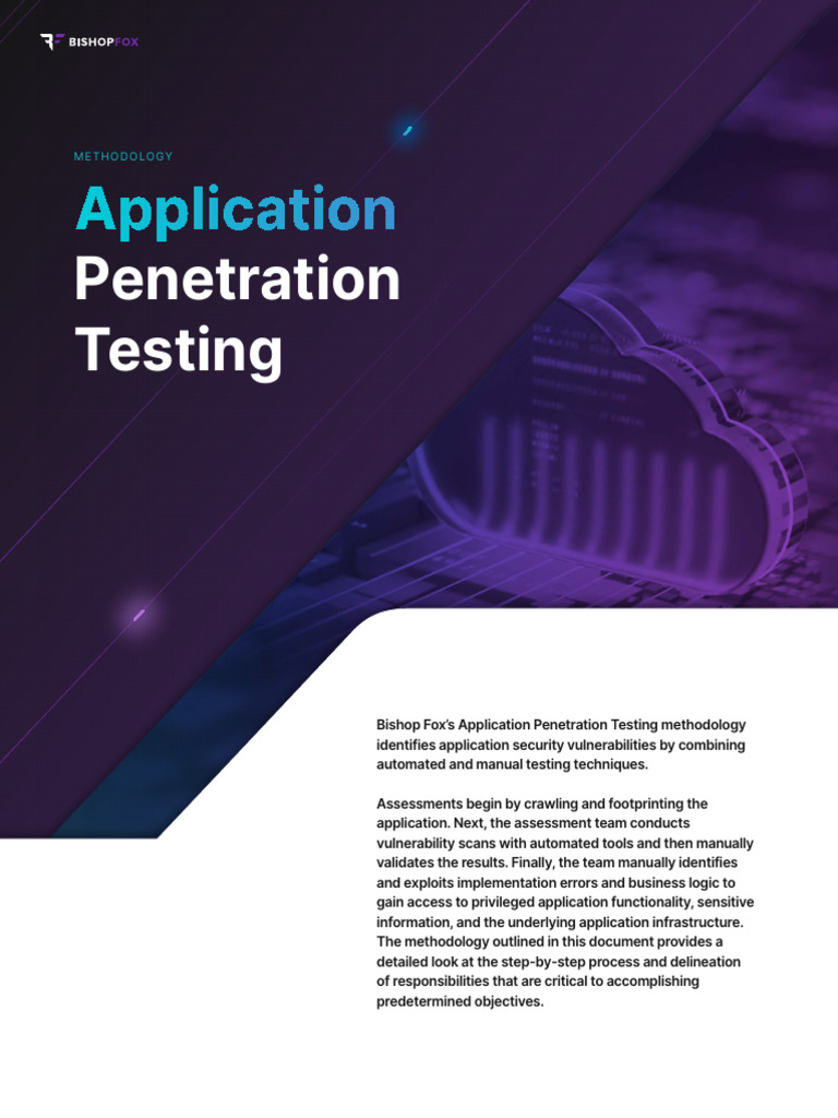 Bishop Fox Application Pen Testing Guide | PDF | Penetration Test ...