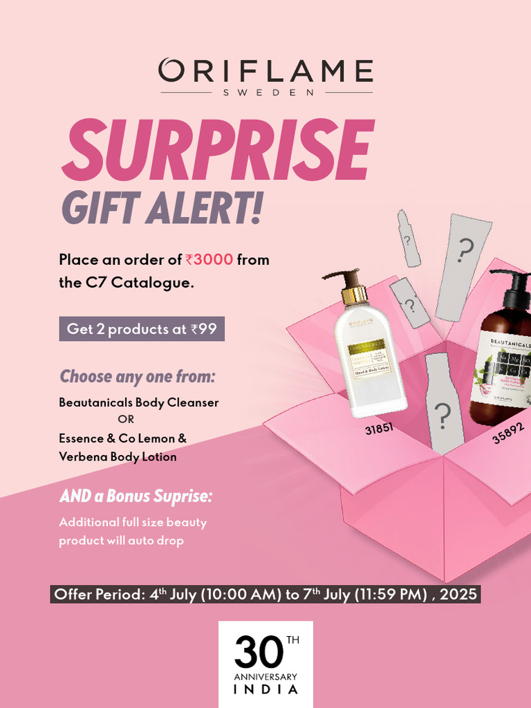 July 2025 Surprise Gift Offer Details | PDF