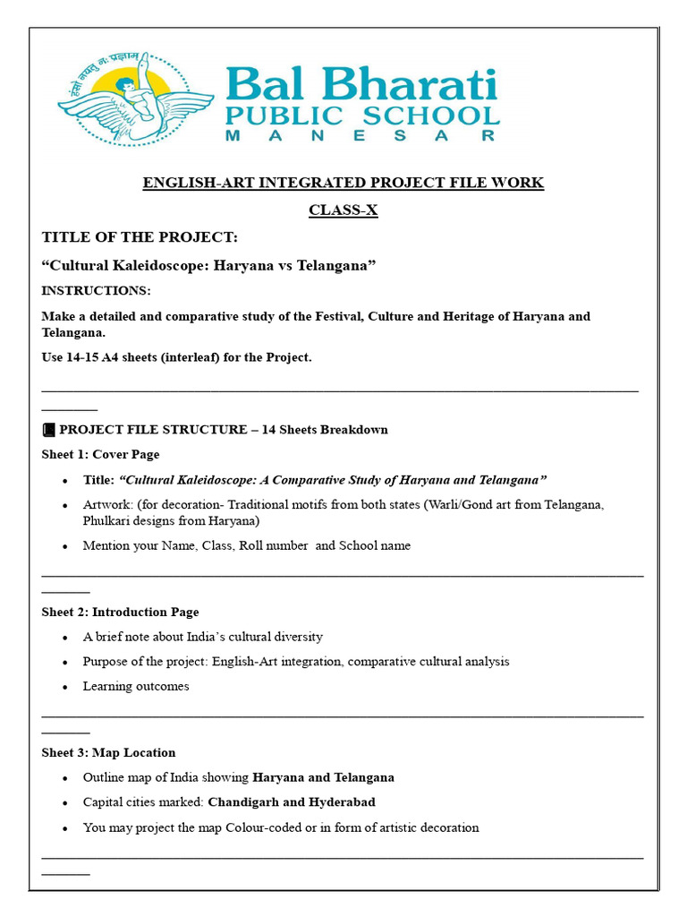 Haryana vs Telangana Cultural Project | PDF