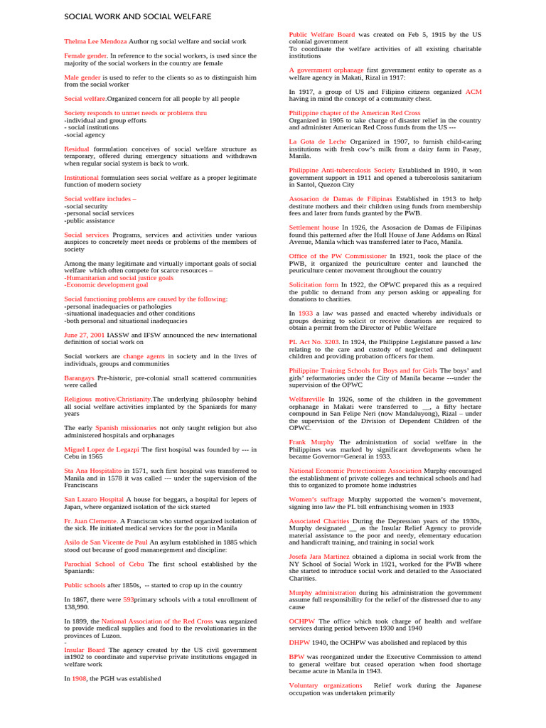 Social Welfare in the Philippines | PDF | Social Work | Manila