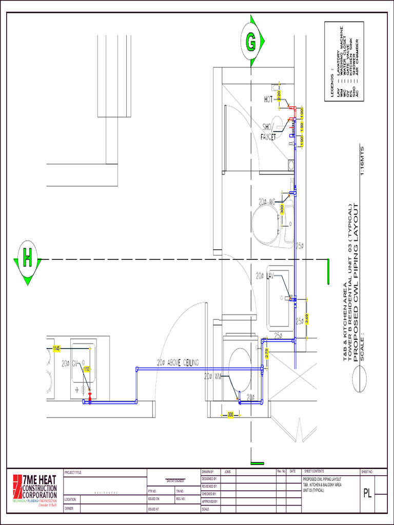 Proposed CWL Piping Layout for Unit 03 | PDF | Plumbing | Hydraulic ...