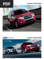 Download 2009 Ford Escape Brochure from Miller Ford by Miller Ford SN8850289 doc pdf