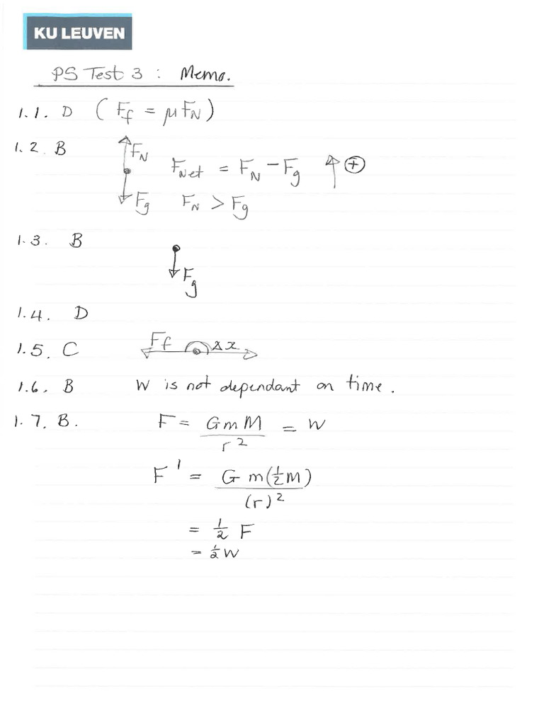 Test 3 Memo | PDF