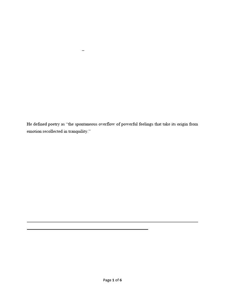 Wordsworth's Romantic Poetry Analysis | PDF | Romanticism | William ...