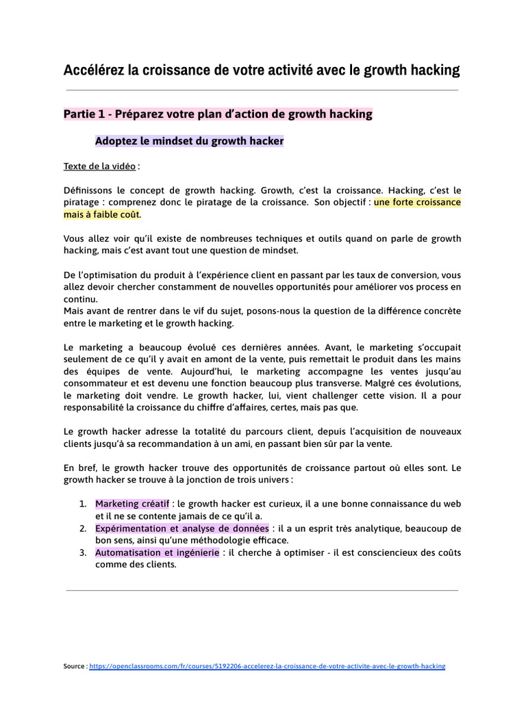 Growth Hacking : Accélérer votre Croissance | PDF | Airbnb ...