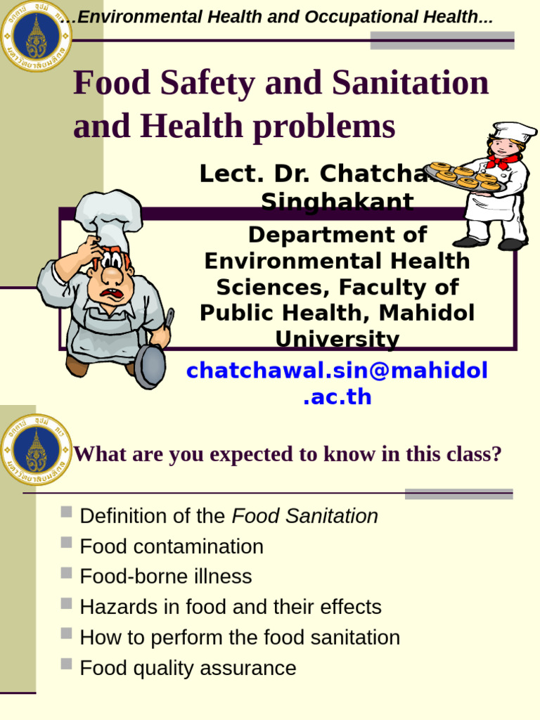 Food Sanitation 2 2012 3 | PDF | Food Safety | Foodborne Illness
