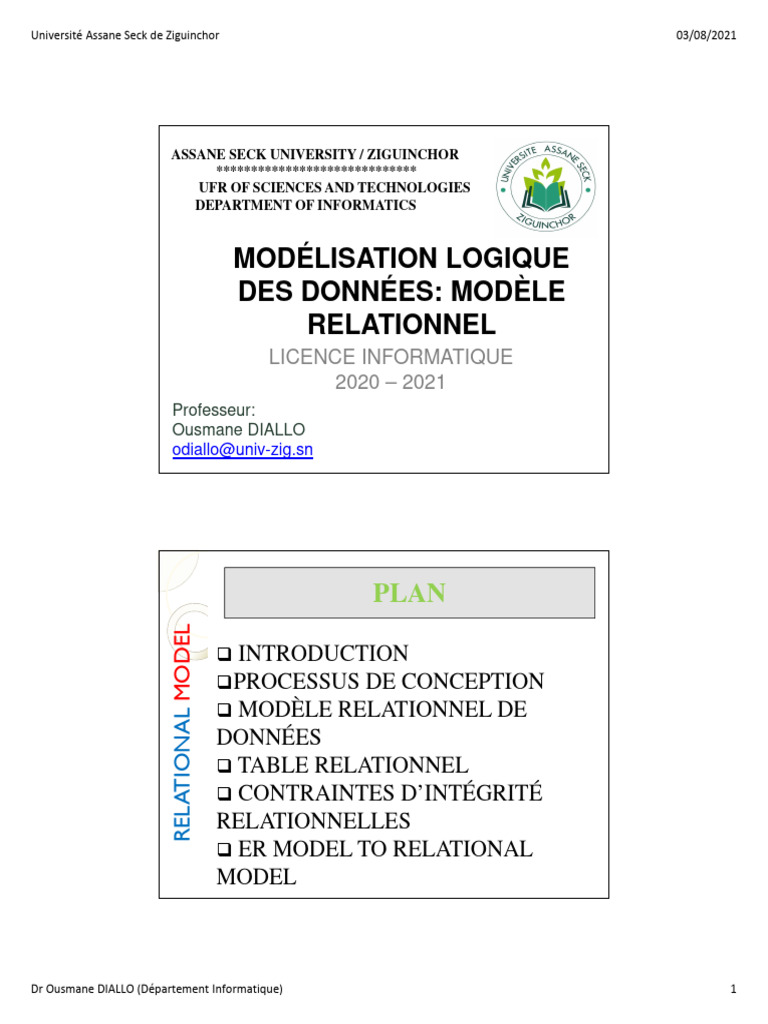 Modélisation Logique des Données Relationnelles | PDF | Base de données ...