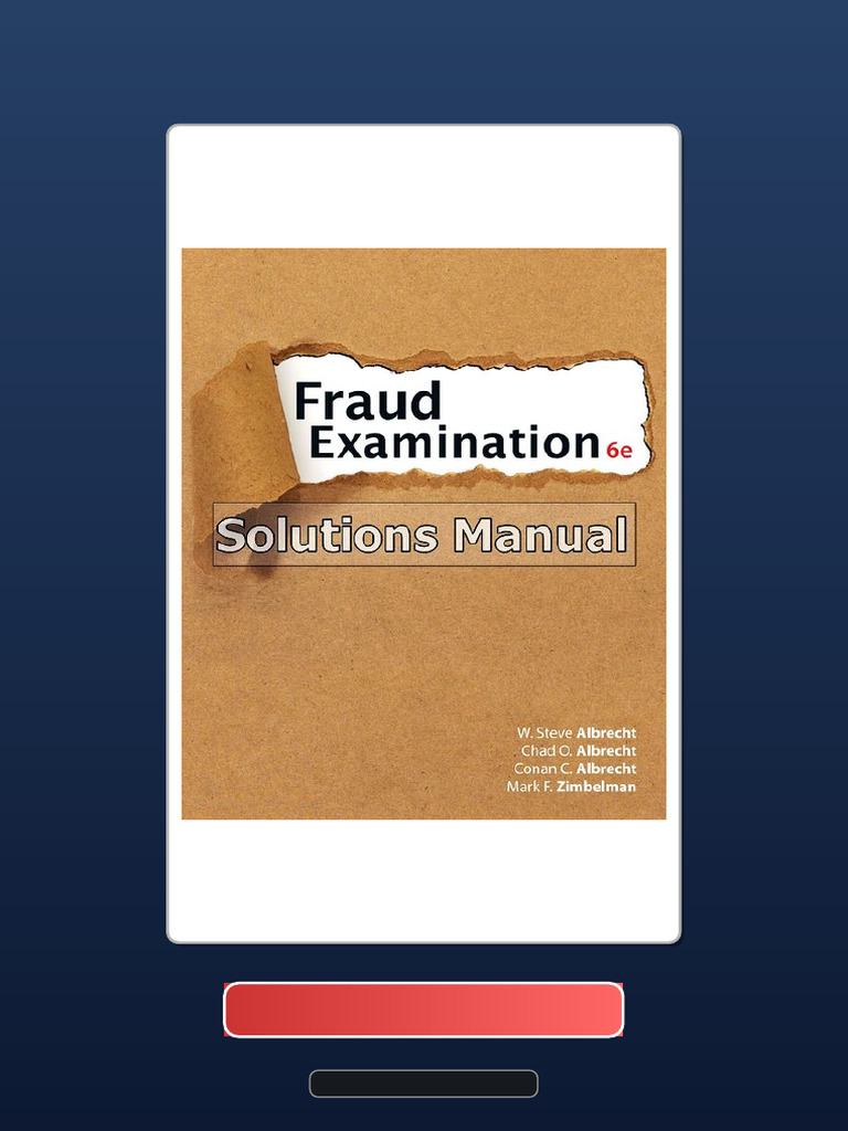 Complete Bundle Fraud Examination 6th Edition Albrecht | PDF | Fraud ...