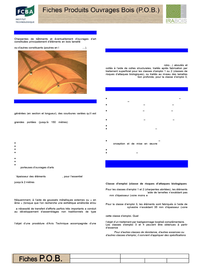 Conception de charpentes lamellées-collées | PDF | Bois (matériau de ...
