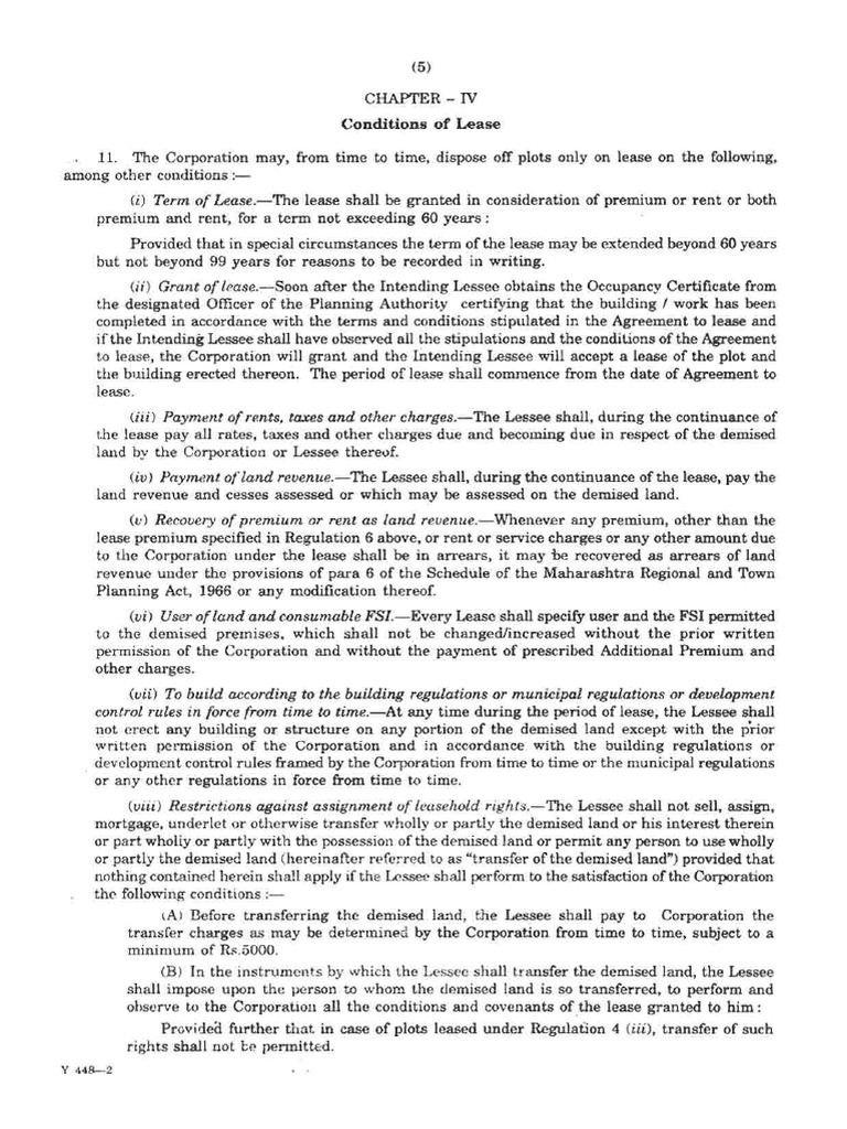 CIDCO Land Disposal Rules | PDF