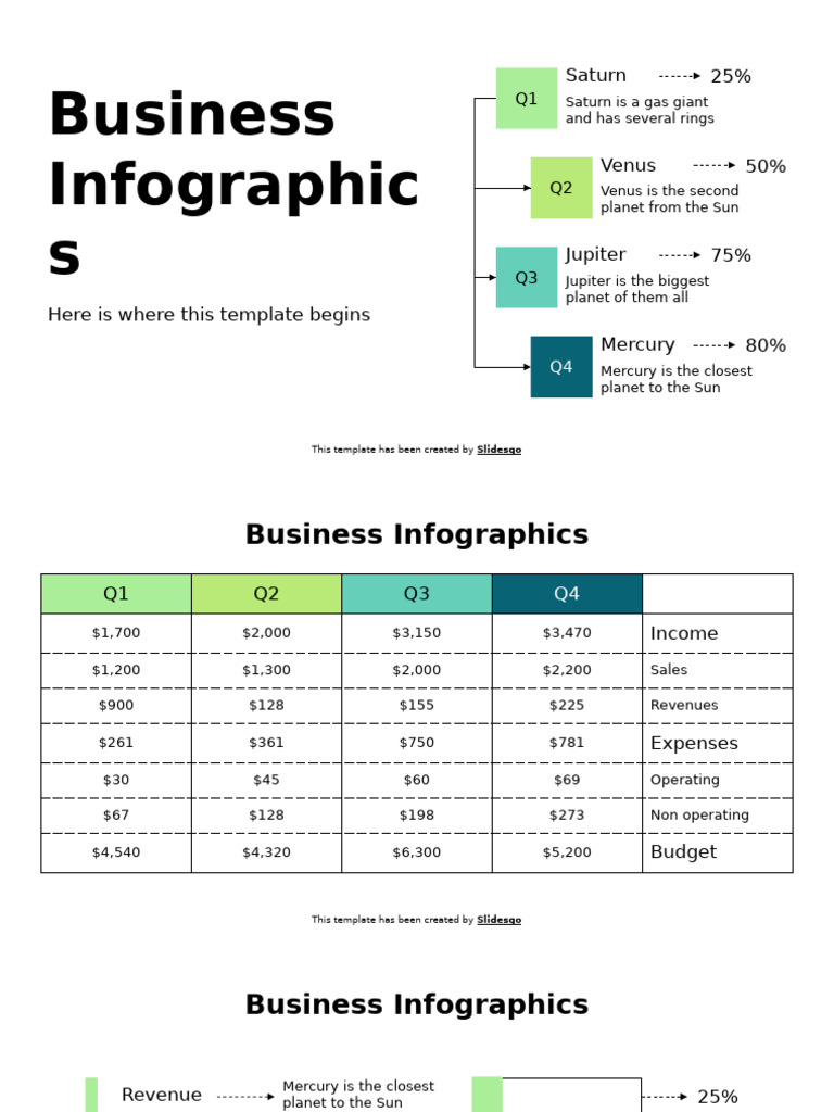 Business Infographics by Slidesgo | PDF | Planets | Saturn