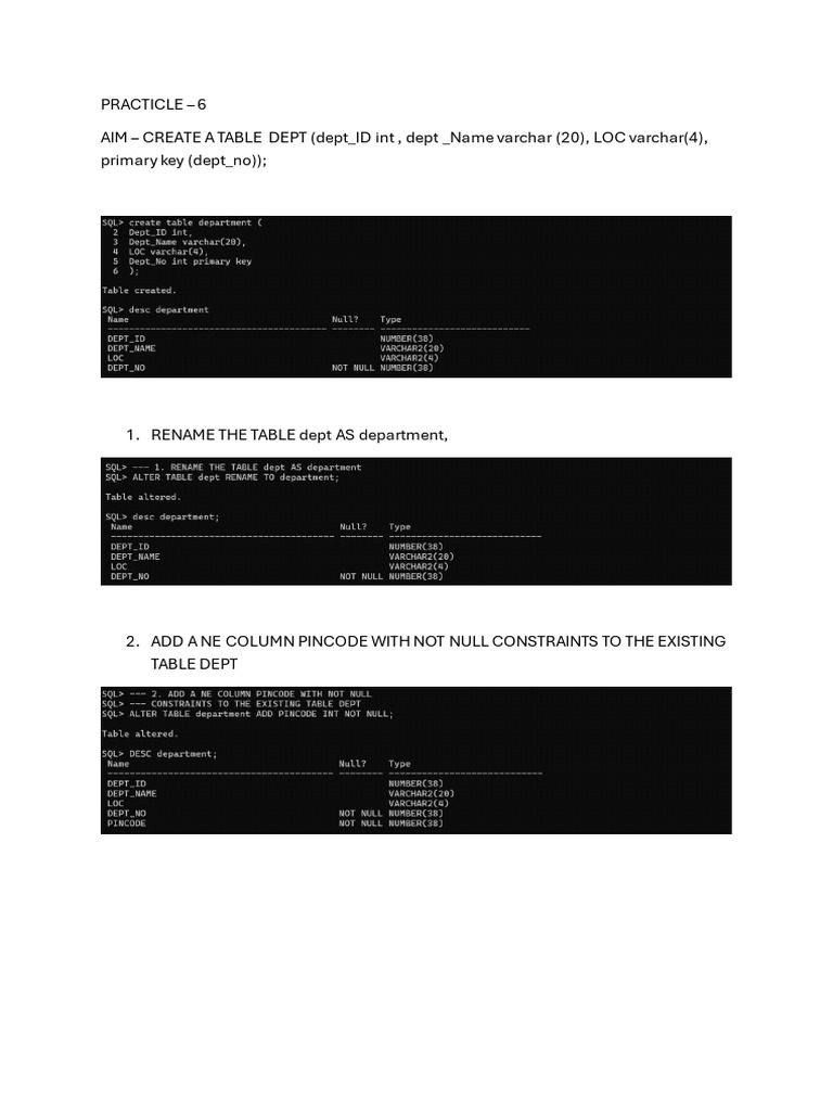 SQL Table Modification Practices | PDF