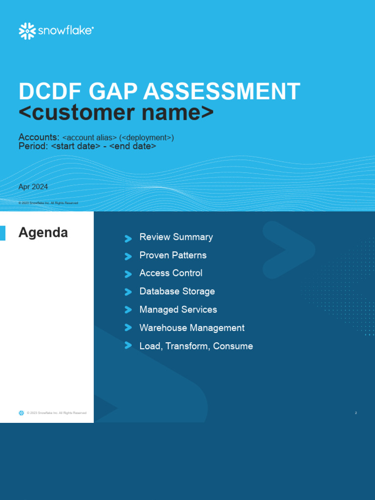 Snowflake DCDF Gap Assessment Report | PDF | Databases | Database Schema