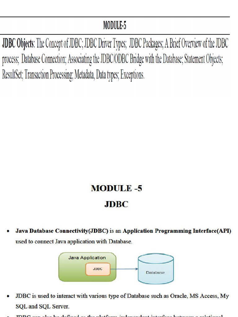 Module 5 JDBC | PDF
