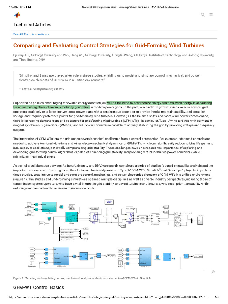 Control Strategies for Grid-Forming Turbines | PDF | Electric Generator ...