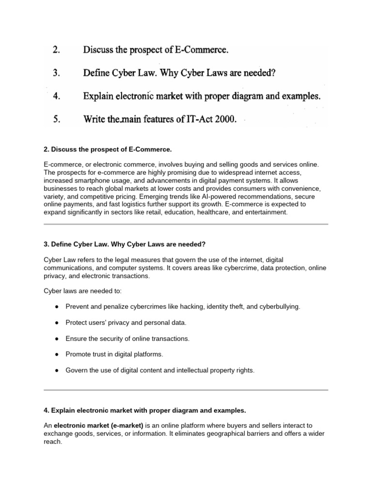 E-Commerce Trends and Cyber Law Overview | PDF | E Commerce | Cybercrime