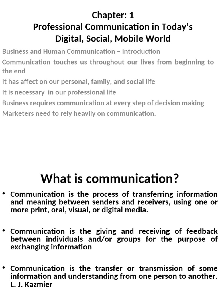 Alternate Version Slides | PDF | Communication | Nonverbal Communication