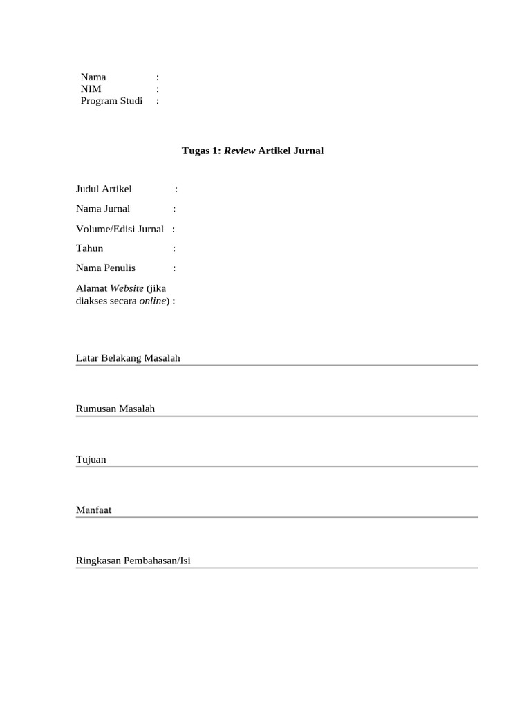 Format Review Jurnal | PDF