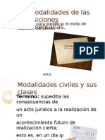 Las Modalidades de Las Disposiciones Testamentarias