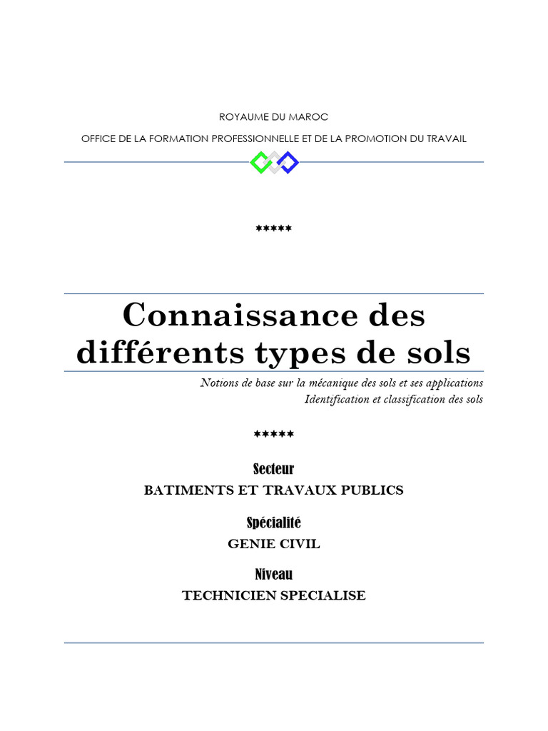 Classification des sols en géotechnique | PDF | Sol (pédologie) | Roche ...