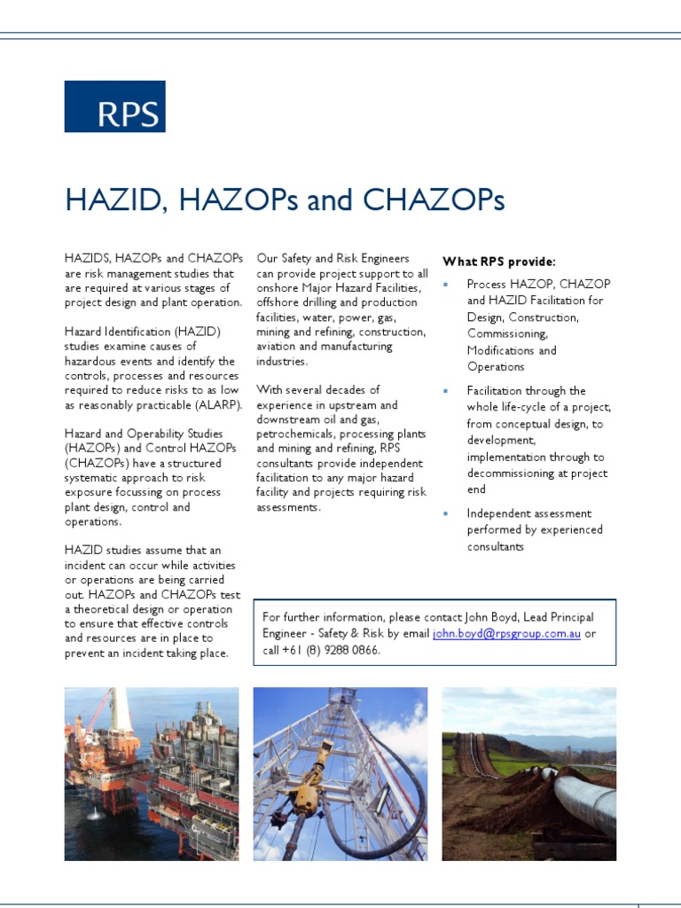 HAZID, HAZOP, and CHAZOP Overview | PDF