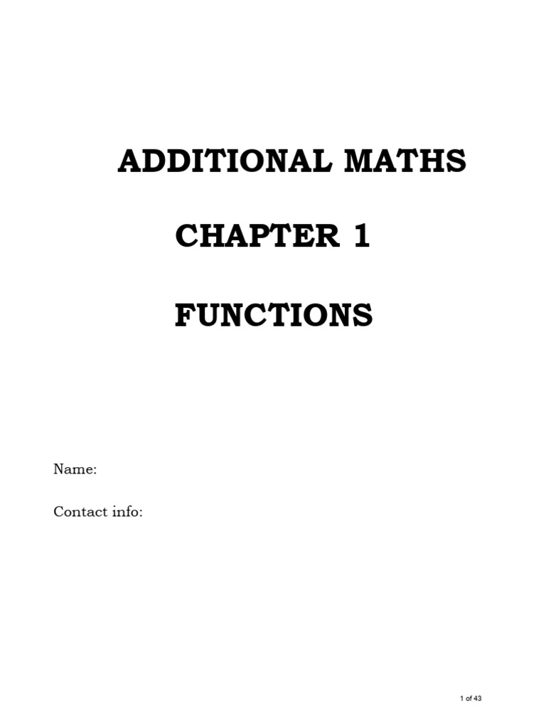 Functions and Inverses in Mathematics | PDF | Function (Mathematics ...