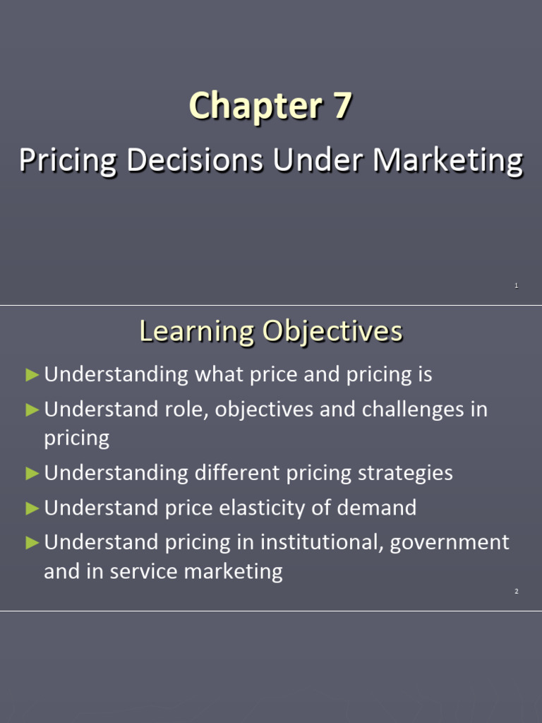 Pricing Strategies and Elasticity Explained | PDF | Pricing | Price ...