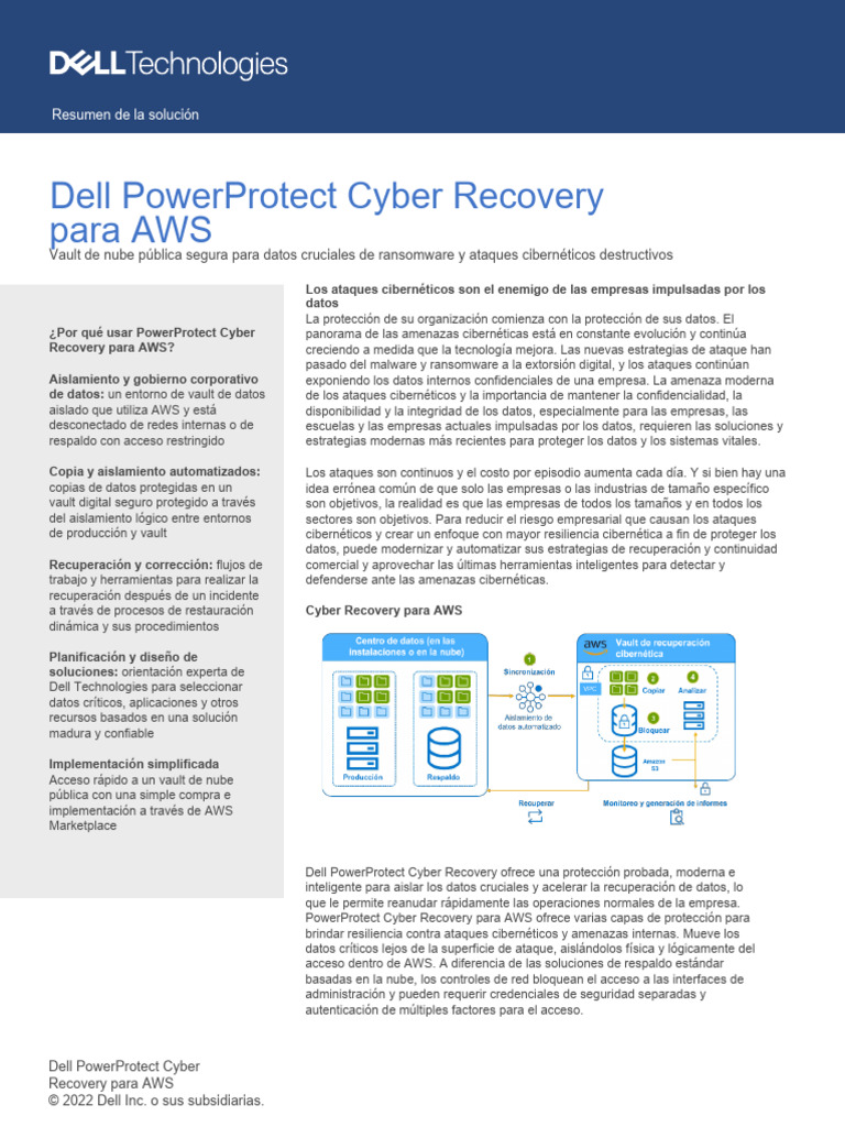 Solution Brief Dell Emc PPCR Aws | PDF | Computación en la nube ...