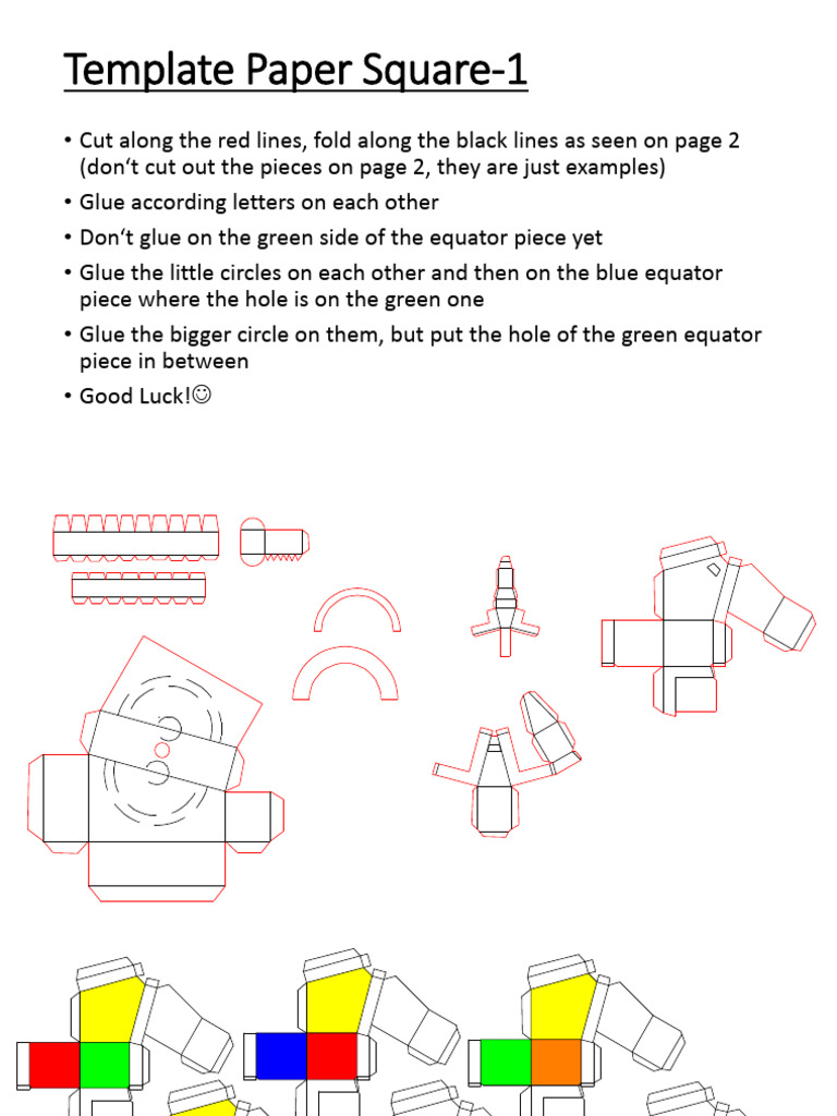 Paper Craft Template Instructions | PDF