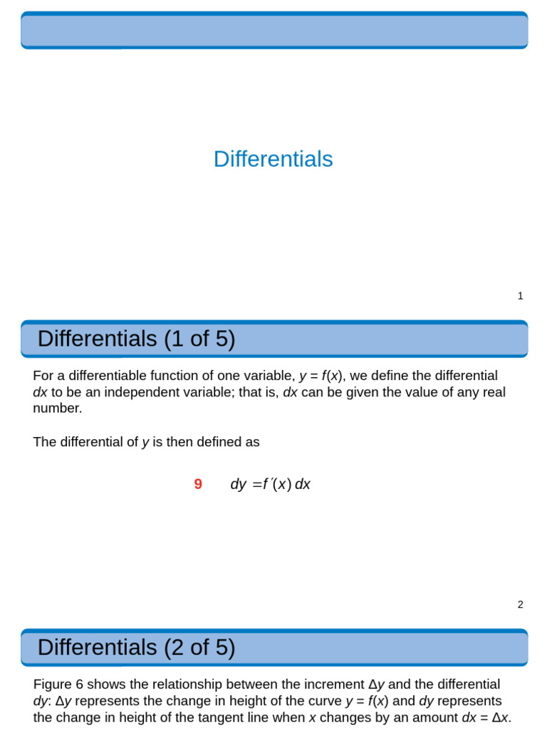 Derivatives | PDF | Derivative | Differential Equations